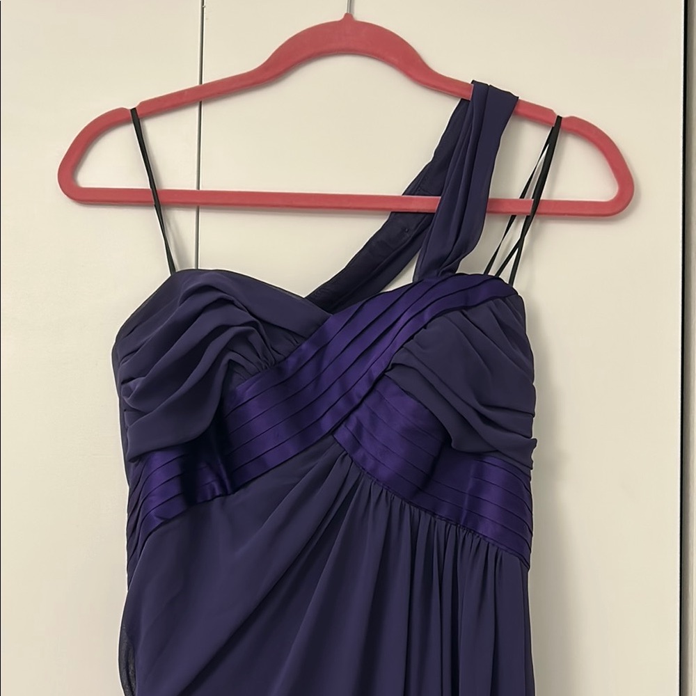 Chic Purple Draped Dress